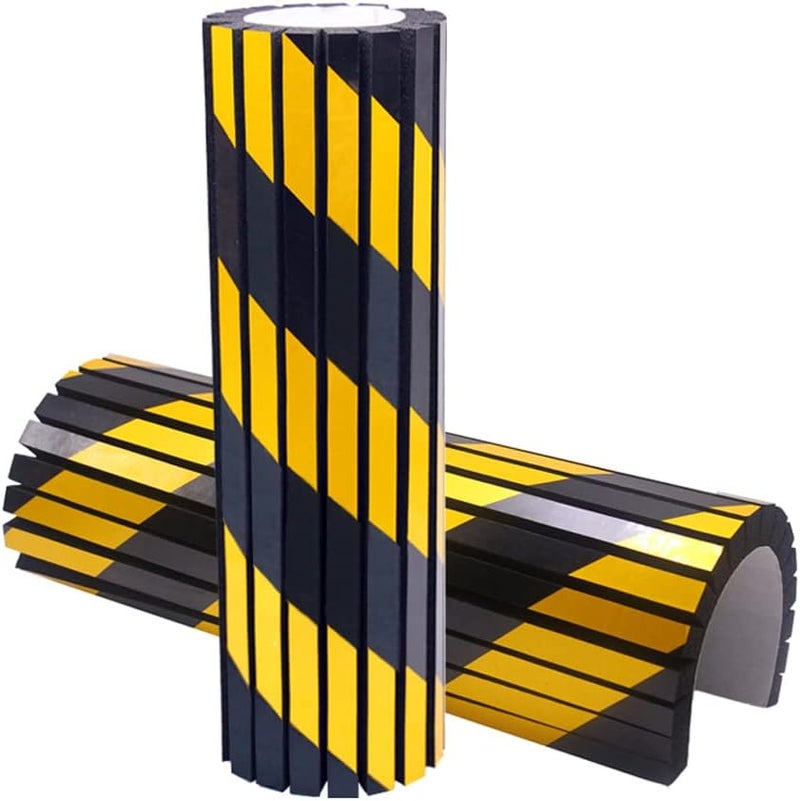 GUEQUITLEX Garage Wall Protector Foam Wall Column Guard for Parking Garages - Reflective Wall Edge Protector - 2 Pack Pole Guard - Wall Edge and Bumpers Guards - Image 1